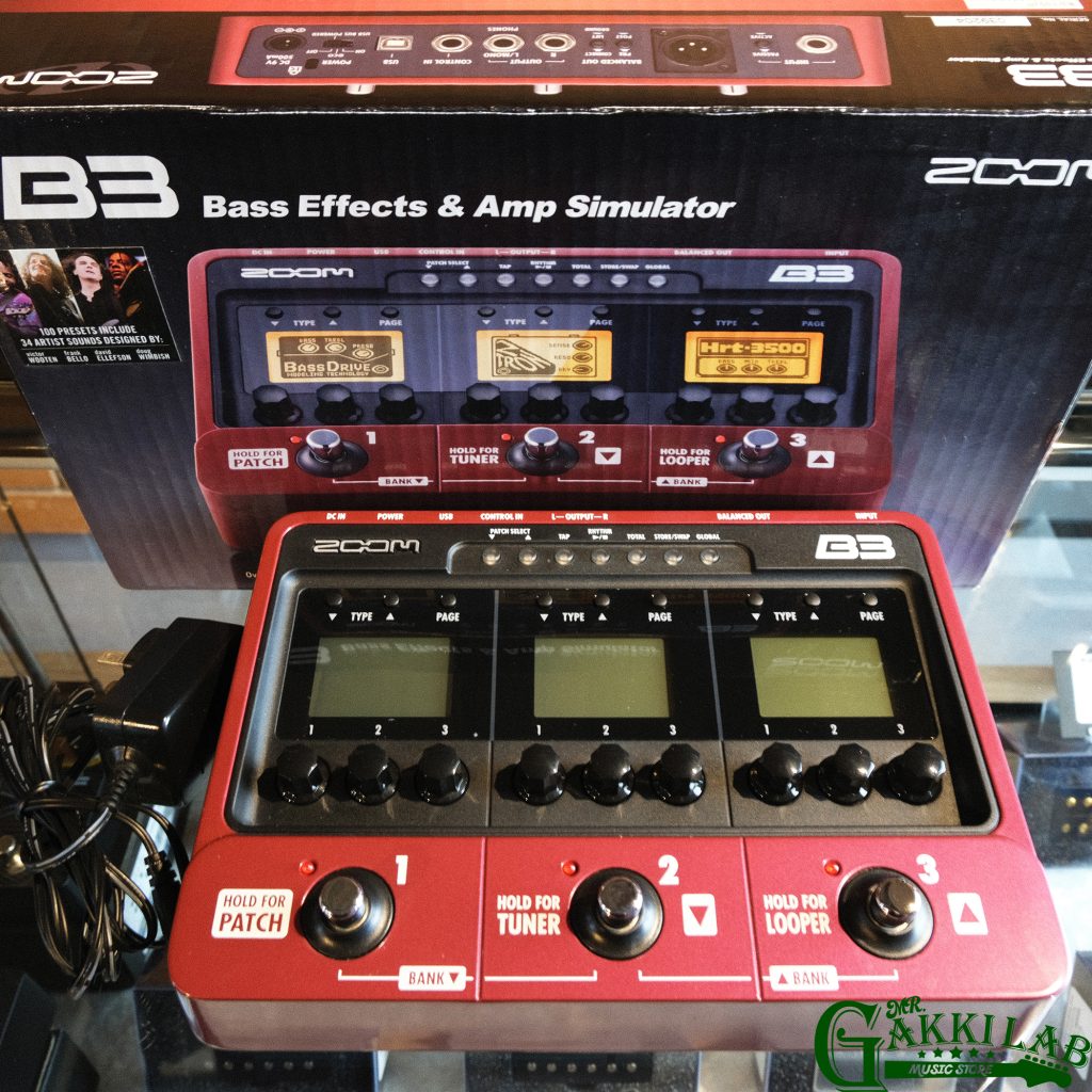 ZOOM B3 / Bass Effects u0026 Amp Simulator Pedal | 札幌の楽器屋さん｜MR.GAKKI  LAB｜中古買取・販売もお任せ