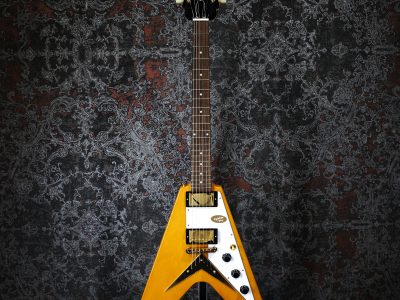 Epiphone Inspired by Gibson Custom Shop 1958 Korina Flying V Aged Natural
