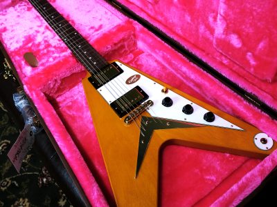 Epiphone Inspired by Gibson Custom Shop 1958 Korina Flying V Aged Natural