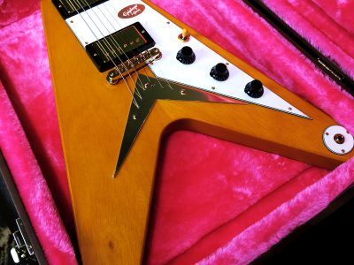 Epiphone Inspired by Gibson Custom Shop 1958 Korina Flying V Aged Natural
