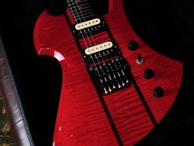 B.C.Rich USA Mockingbird SL Trans Red Slash Signature