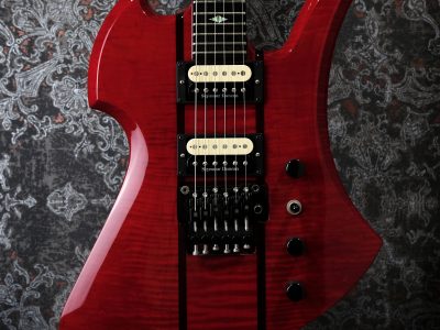 B.C.Rich USA Mockingbird SL Trans Red Slash Signature