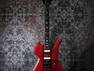 B.C.Rich USA Mockingbird SL Trans Red Slash Signature
