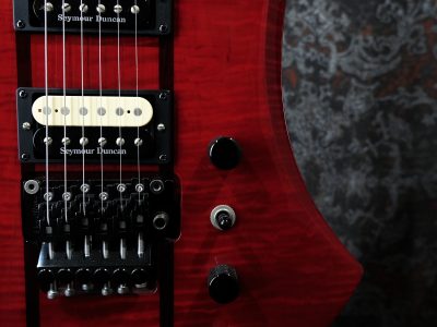 B.C.Rich USA Mockingbird SL Trans Red Slash Signature