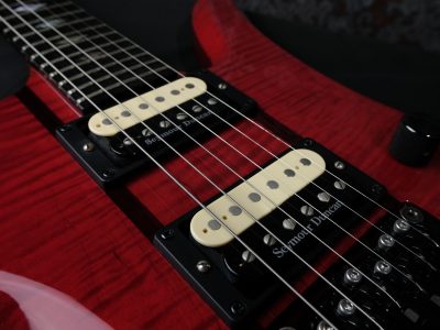 B.C.Rich USA Mockingbird SL Trans Red Slash Signature