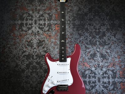 PRS 2025 SE Silver Sky Rosewood Lefty Derby Red