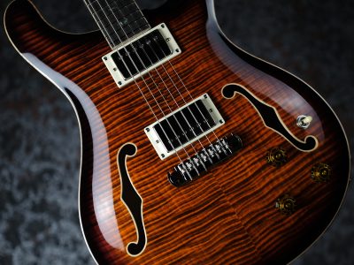 PRS 2025 SE Hollowbody II Piezo Orange Tiger Smokeburst