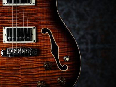 PRS 2025 SE Hollowbody II Piezo Orange Tiger Smokeburst