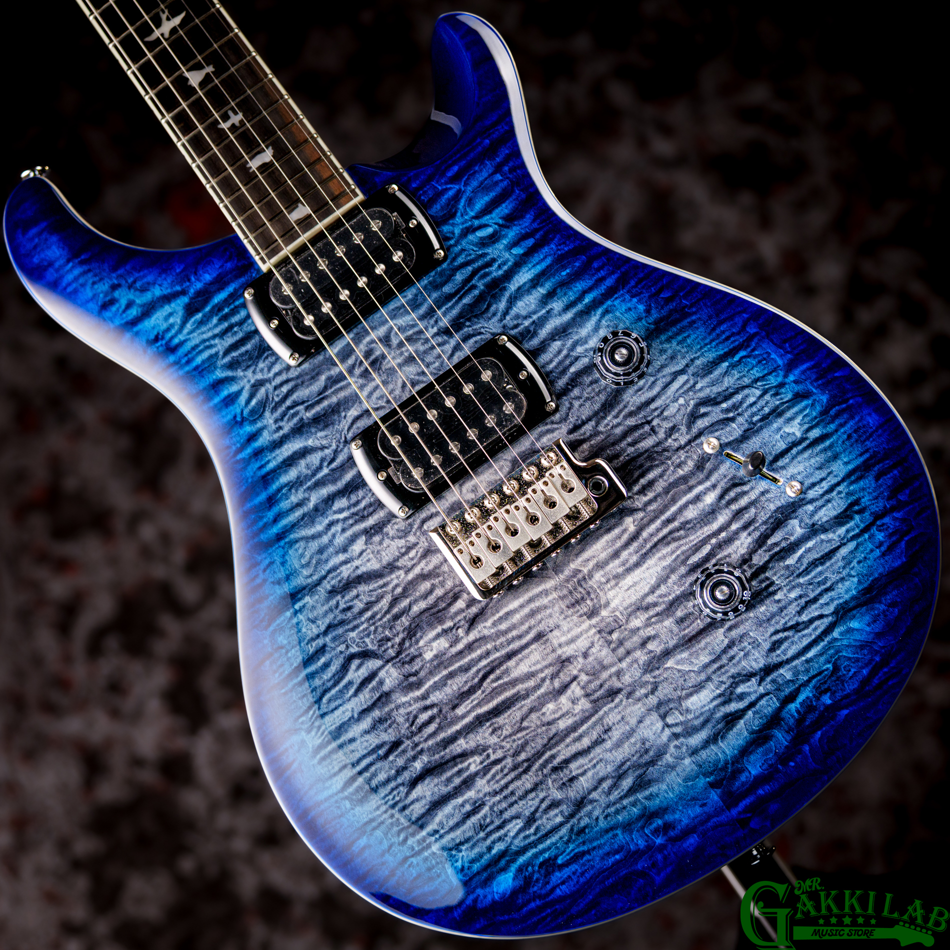 PRS SE Custom 24 Quilt Package Charcoal Blue Burst