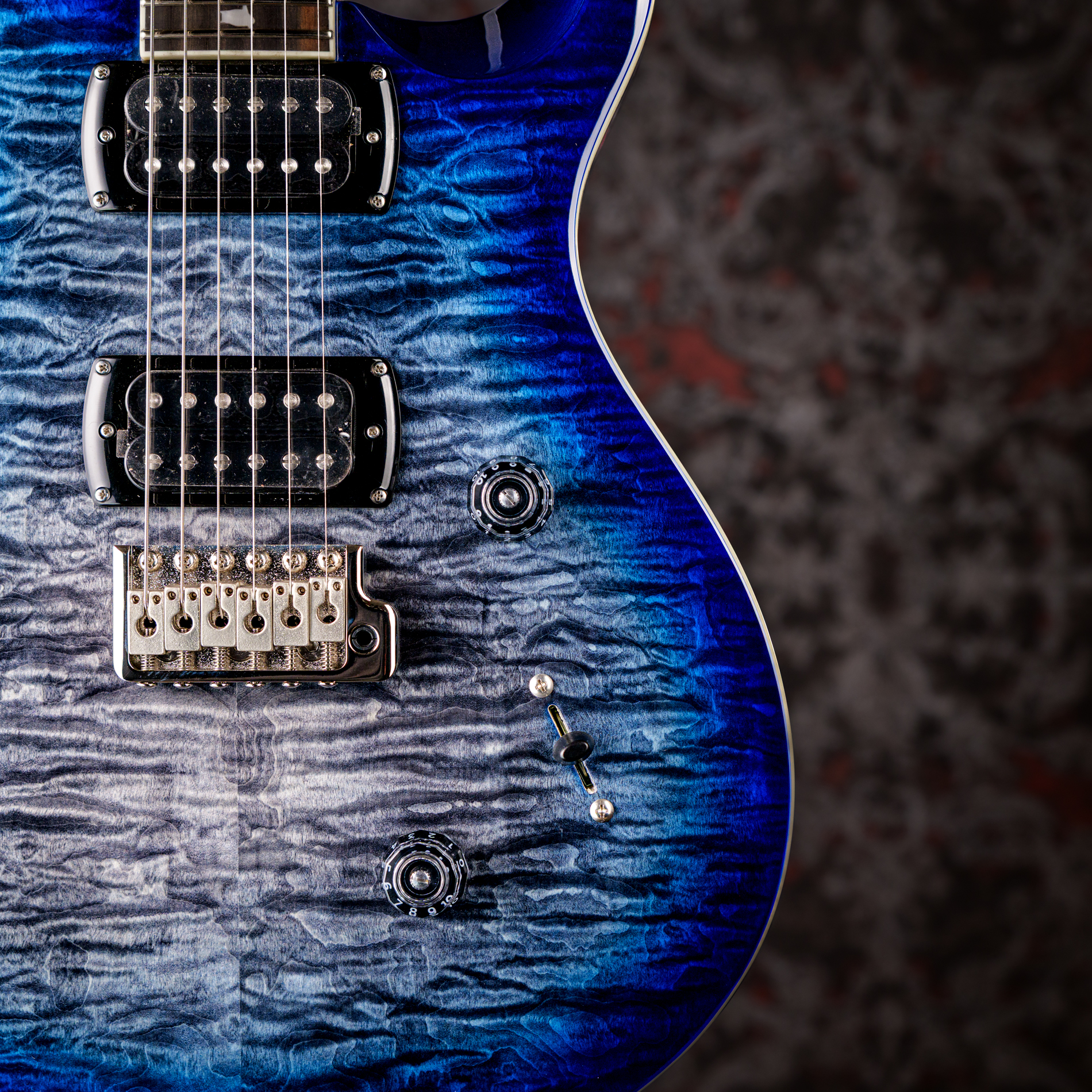 PRS SE Custom 24 Quilt Package Charcoal Blue Burst