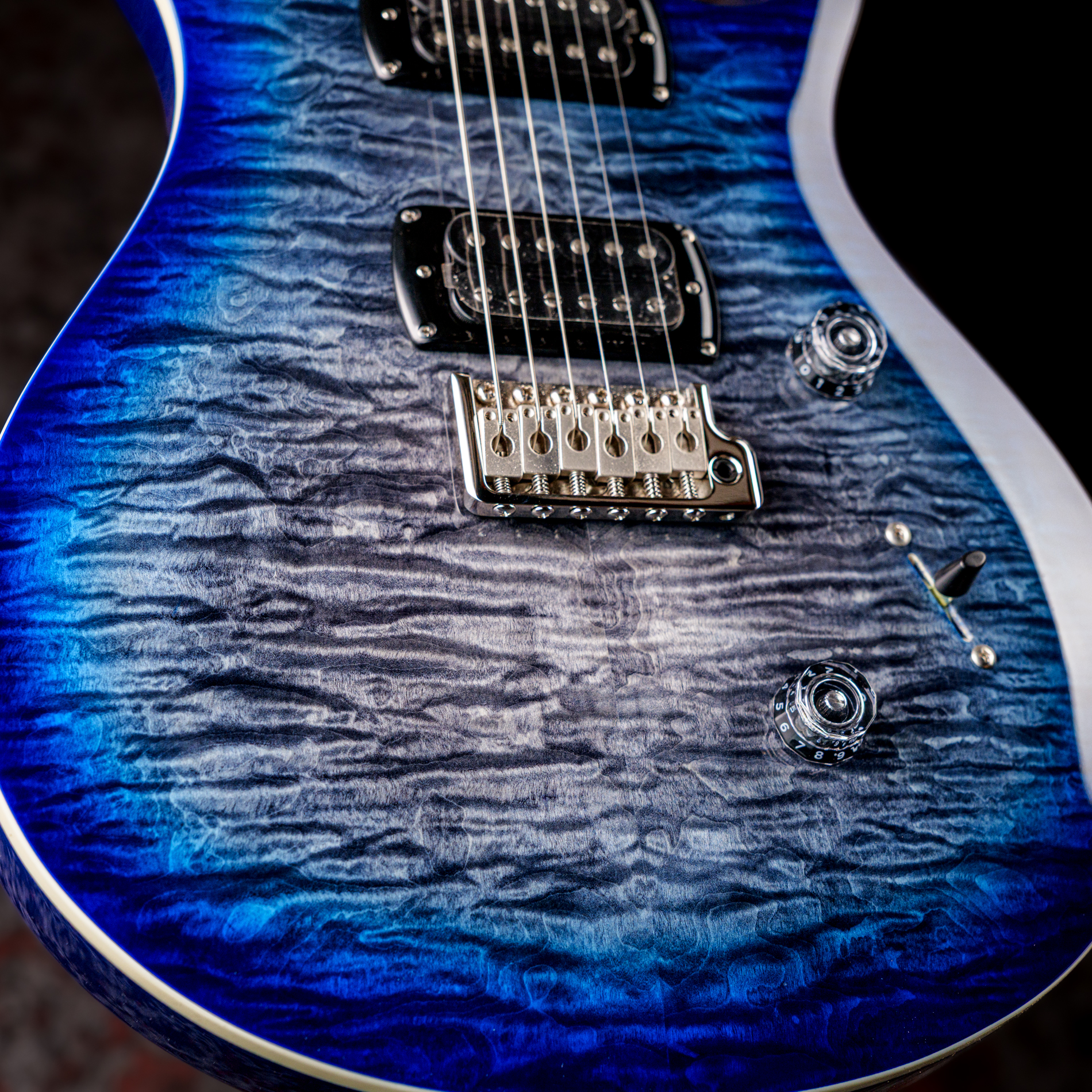 PRS SE Custom 24 Quilt Package Charcoal Blue Burst