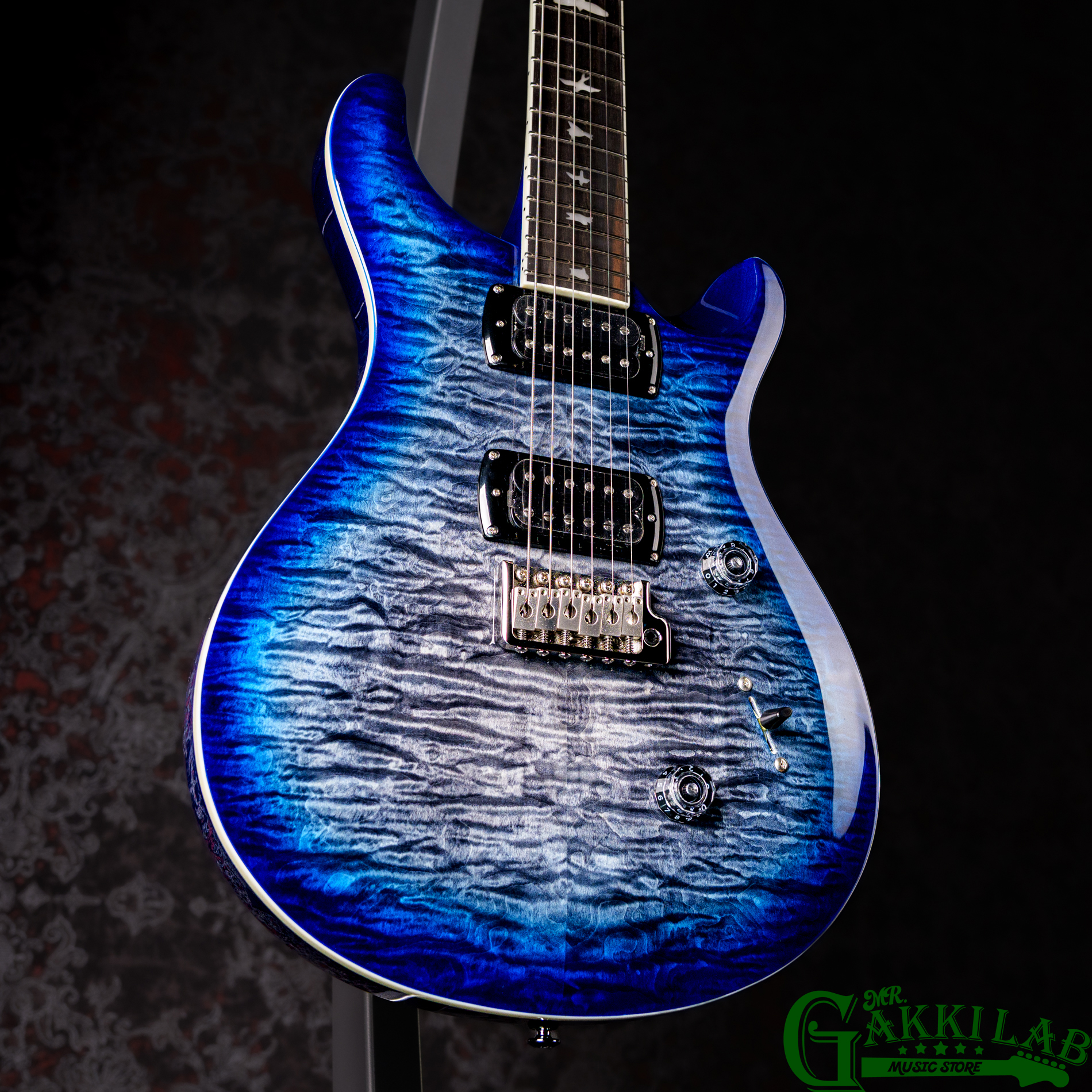 PRS SE Custom 24 Quilt Package Charcoal Blue Burst