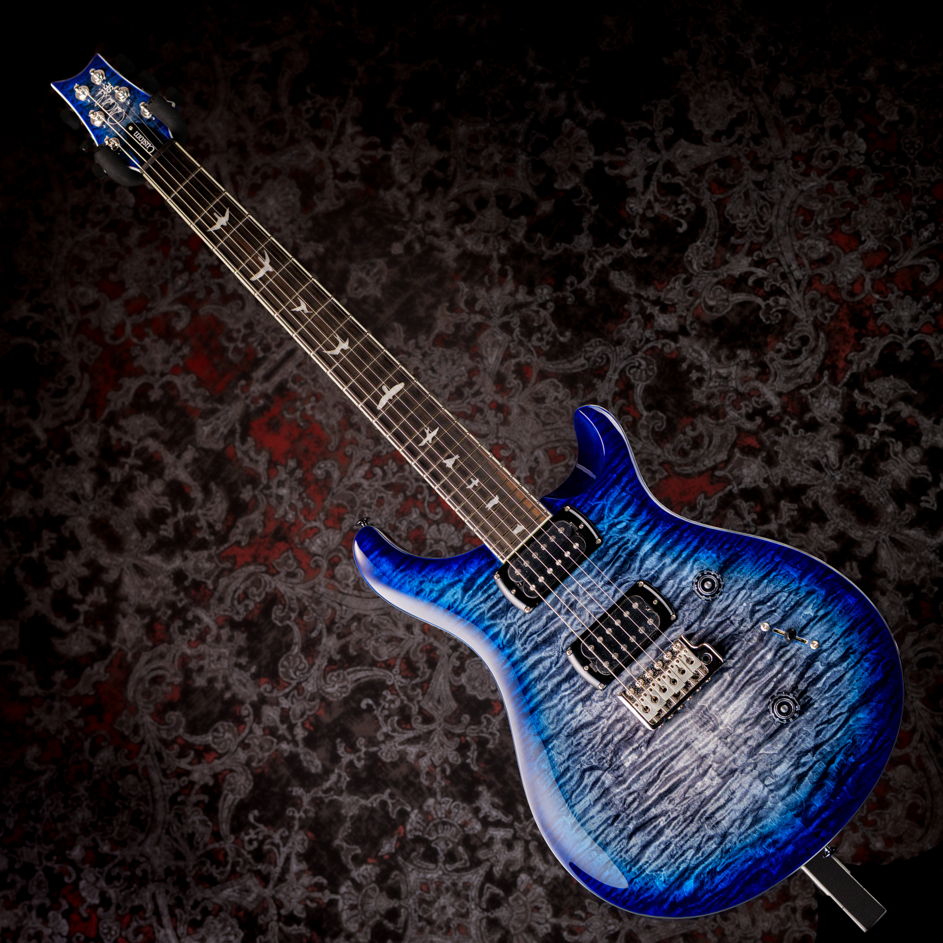 PRS SE Custom 24 Quilt Package Charcoal Blue Burst