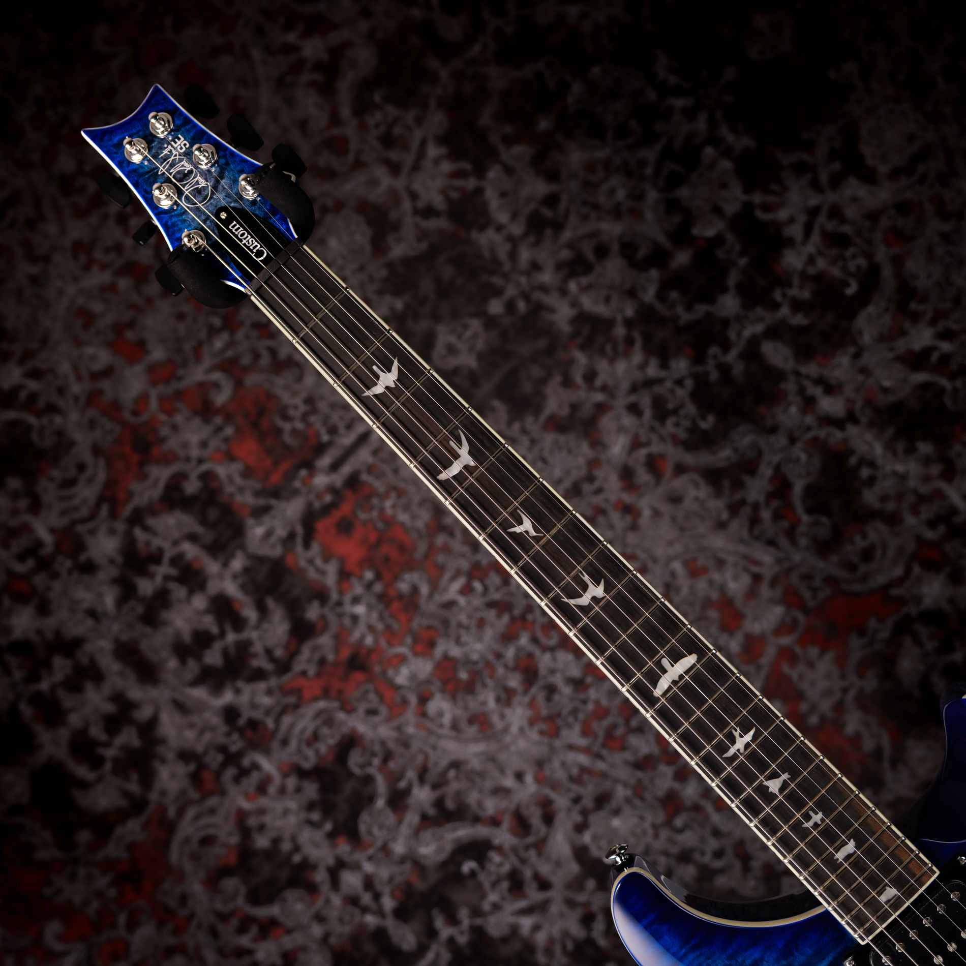 PRS SE Custom 24 Quilt Package Charcoal Blue Burst