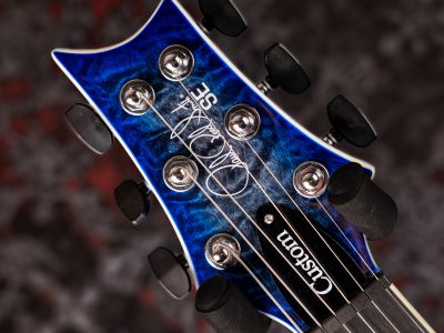 PRS SE Custom 24 Quilt Package Charcoal Blue Burst