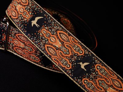 Paul Reed Smith(PRS) 2inch Guitar Strap Custom Jacquard Birds Fleur Peach