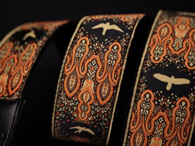 Paul Reed Smith(PRS) 2inch Guitar Strap Custom Jacquard Birds Fleur Peach