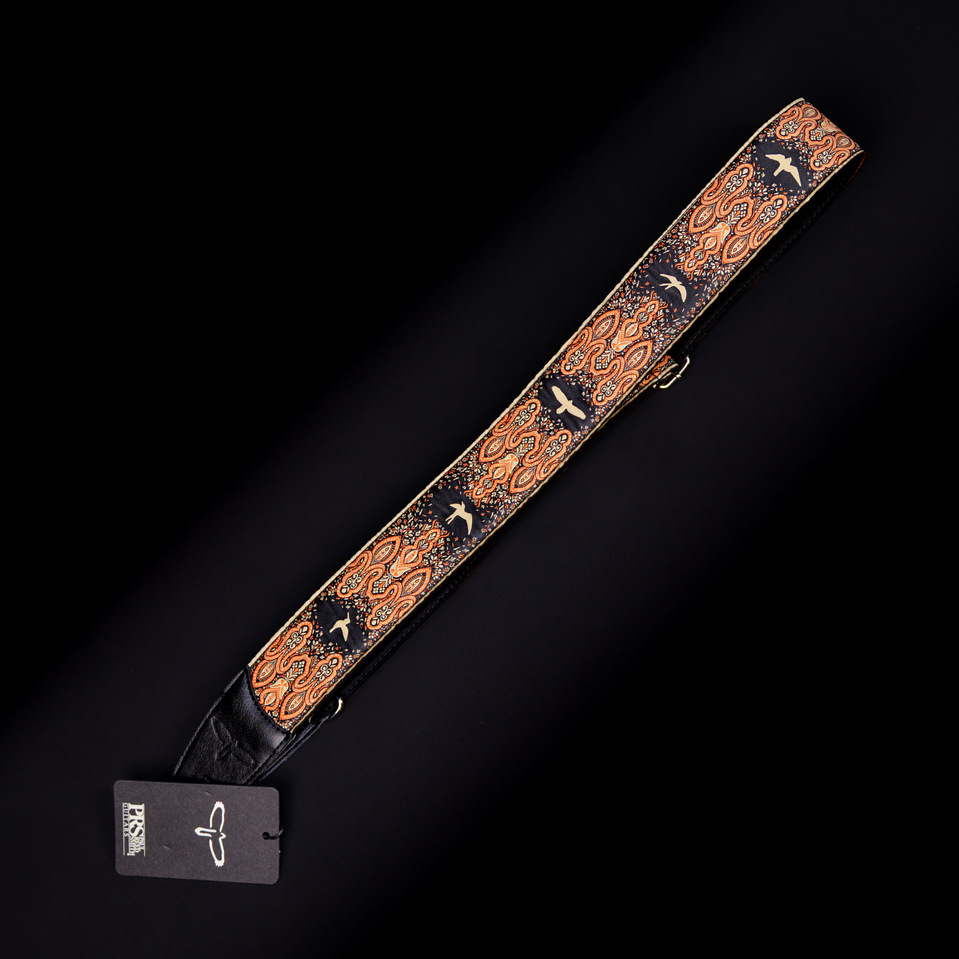 Paul Reed Smith(PRS) 2inch Guitar Strap Custom Jacquard Birds Fleur Peach