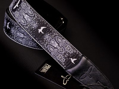 Paul Reed Smith(PRS) 2inch Guitar Strap Custom Jacquard Birds Fleur Charcoal