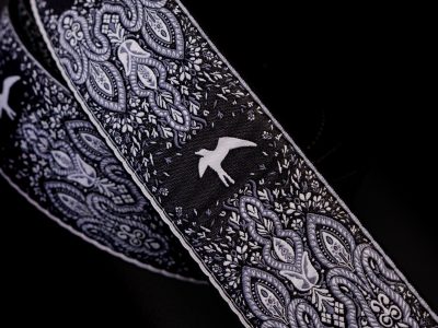 Paul Reed Smith(PRS) 2inch Guitar Strap Custom Jacquard Birds Fleur Charcoal