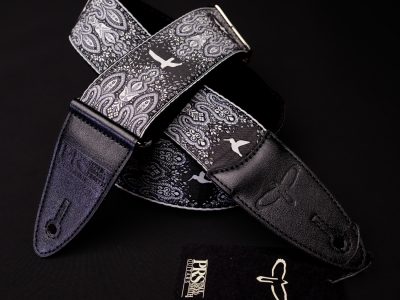 Paul Reed Smith(PRS) 2inch Guitar Strap Custom Jacquard Birds Fleur Charcoal