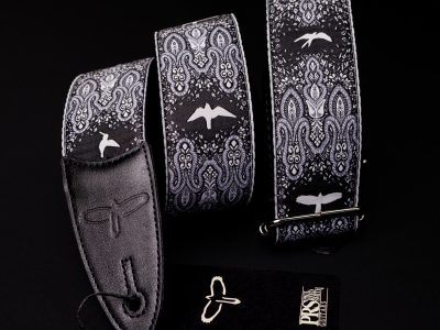 Paul Reed Smith(PRS) 2inch Guitar Strap Custom Jacquard Birds Fleur Charcoal