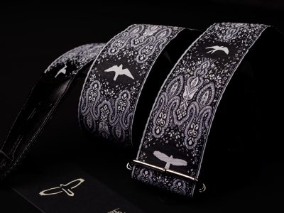 Paul Reed Smith(PRS) 2inch Guitar Strap Custom Jacquard Birds Fleur Charcoal