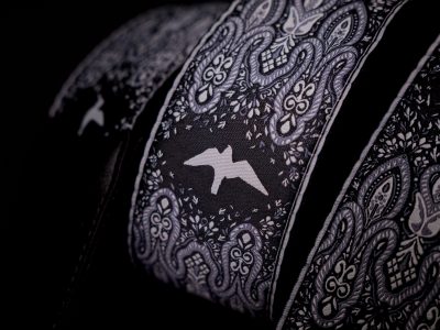 Paul Reed Smith(PRS) 2inch Guitar Strap Custom Jacquard Birds Fleur Charcoal