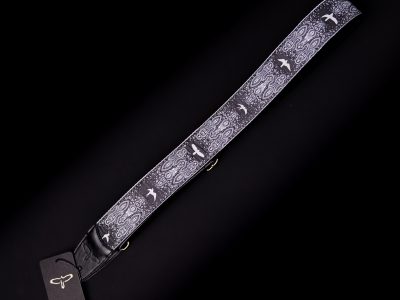 Paul Reed Smith(PRS) 2inch Guitar Strap Custom Jacquard Birds Fleur Charcoal