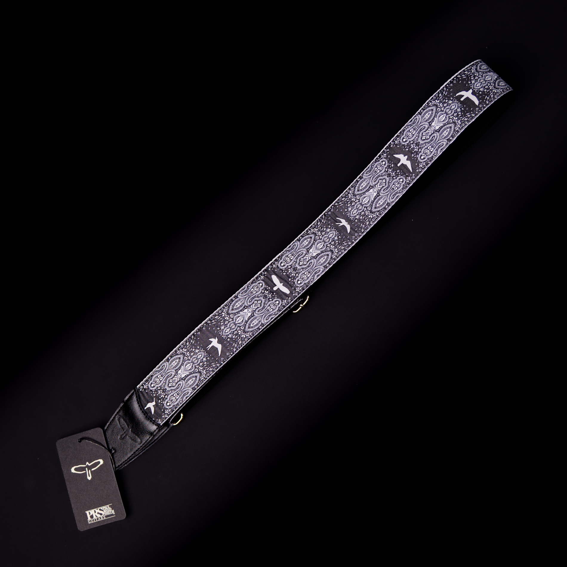 Paul Reed Smith(PRS) 2inch Guitar Strap Custom Jacquard Birds Fleur Charcoal