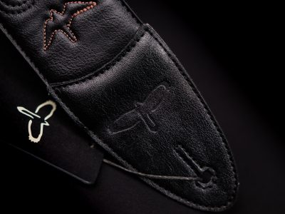 Paul Reed Smith(PRS) 2.4inch Padded Guitar Strap w/RAS Custom Leather (Faux) Birds Black