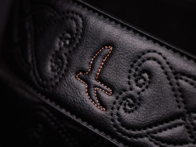 Paul Reed Smith(PRS) 2.4inch Padded Guitar Strap w/RAS Custom Leather (Faux) Birds Black