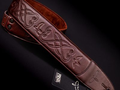 Paul Reed Smith(PRS) 2.4inch Padded Guitar Strap w/RAS Custom Leather (Faux) Birds Brown