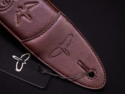 Paul Reed Smith(PRS) 2.4inch Padded Guitar Strap w/RAS Custom Leather (Faux) Birds Brown
