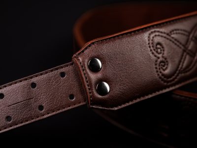 Paul Reed Smith(PRS) 2.4inch Padded Guitar Strap w/RAS Custom Leather (Faux) Birds Brown