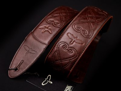 Paul Reed Smith(PRS) 2.4inch Padded Guitar Strap w/RAS Custom Leather (Faux) Birds Brown