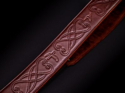 Paul Reed Smith(PRS) 2.4inch Padded Guitar Strap w/RAS Custom Leather (Faux) Birds Brown