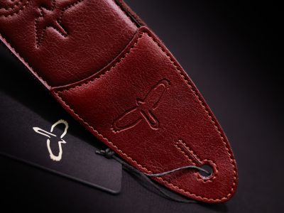 Paul Reed Smith(PRS) 2.4inch Padded Guitar Strap w/RAS Custom Leather (Faux) Birds Sanguine