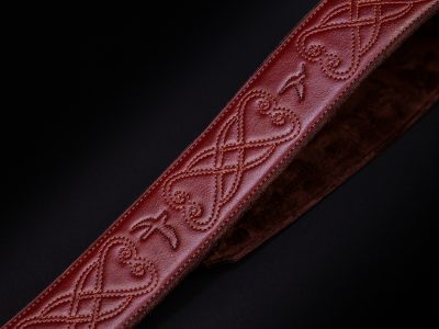 Paul Reed Smith(PRS) 2.4inch Padded Guitar Strap w/RAS Custom Leather (Faux) Birds Sanguine
