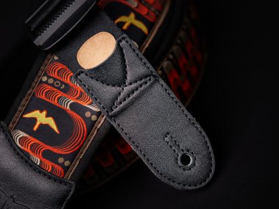 Paul Reed Smith(PRS) 2.4inch Padded Guitar Strap w/FLASH Custom Jacquard Birds Wavelength Red