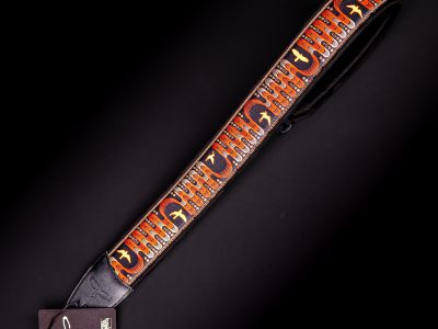 Paul Reed Smith(PRS) 2.4inch Padded Guitar Strap w/FLASH Custom Jacquard Birds Wavelength Red