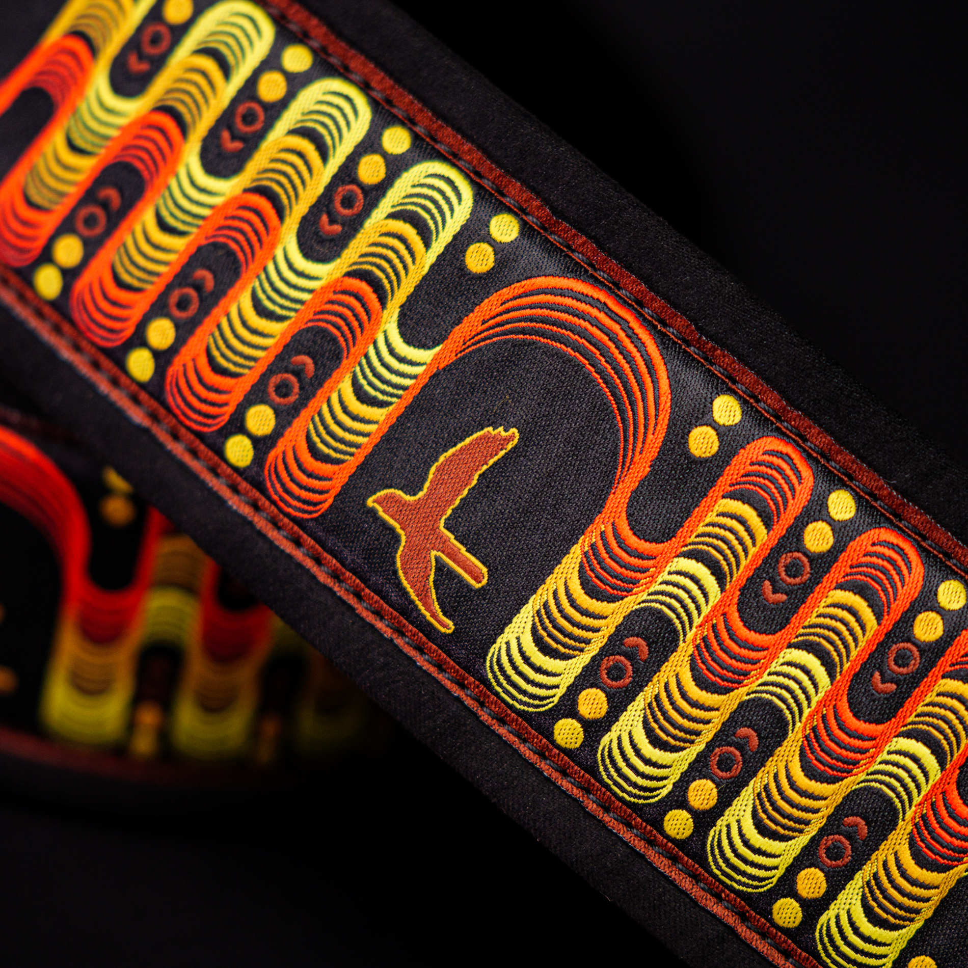 Paul Reed Smith(PRS) 2.4inch Padded Guitar Strap w/FLASH Custom Jacquard Birds Wavelength Yellow