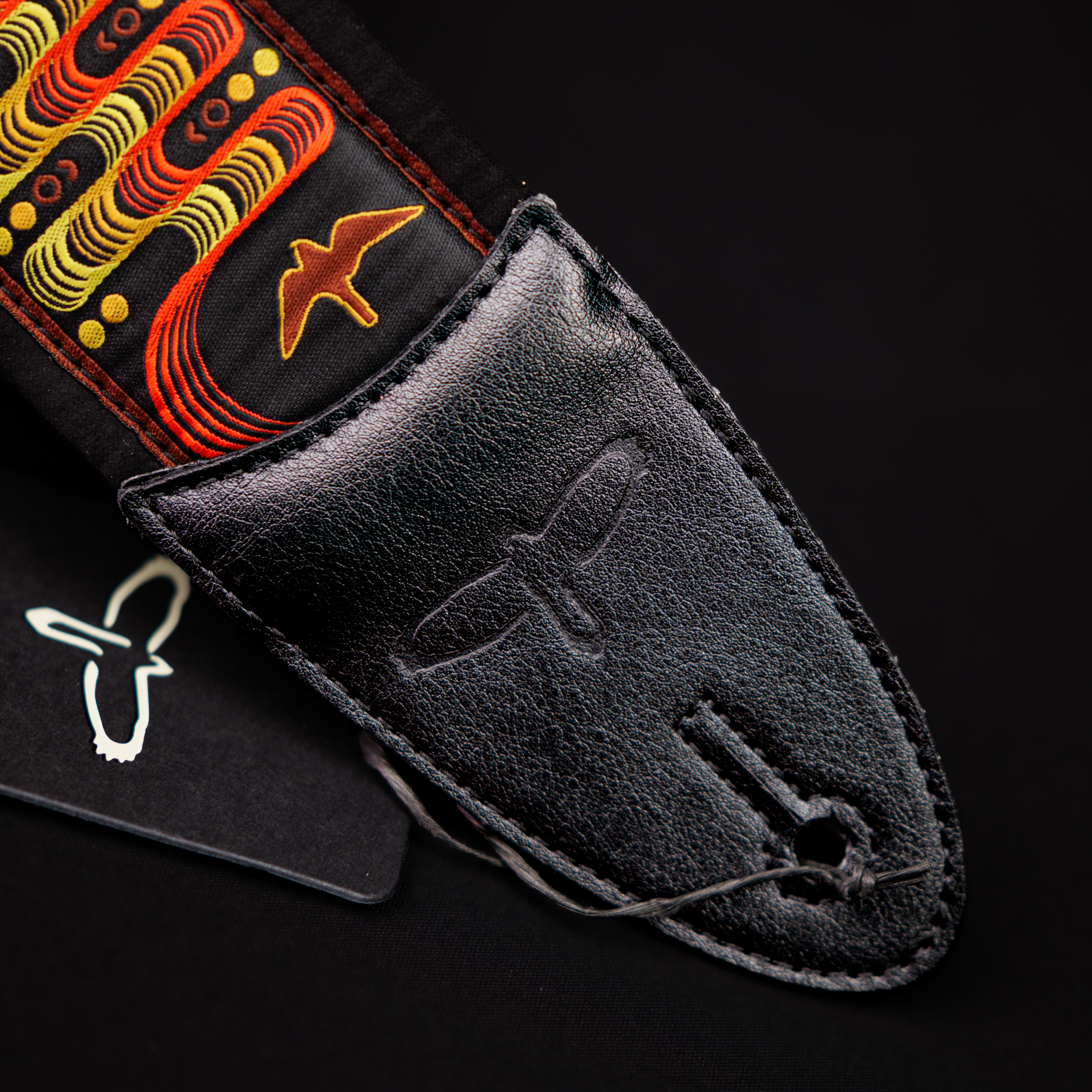 Paul Reed Smith(PRS) 2.4inch Padded Guitar Strap w/FLASH Custom Jacquard Birds Wavelength Yellow