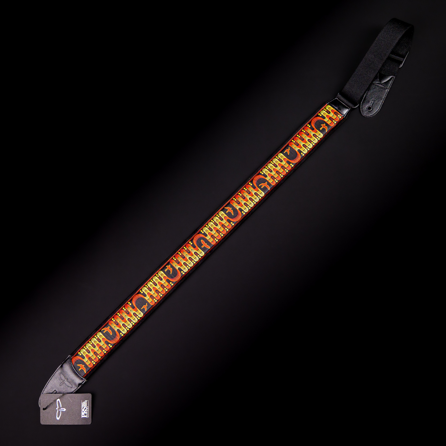Paul Reed Smith(PRS) 2.4inch Padded Guitar Strap w/FLASH Custom Jacquard Birds Wavelength Yellow