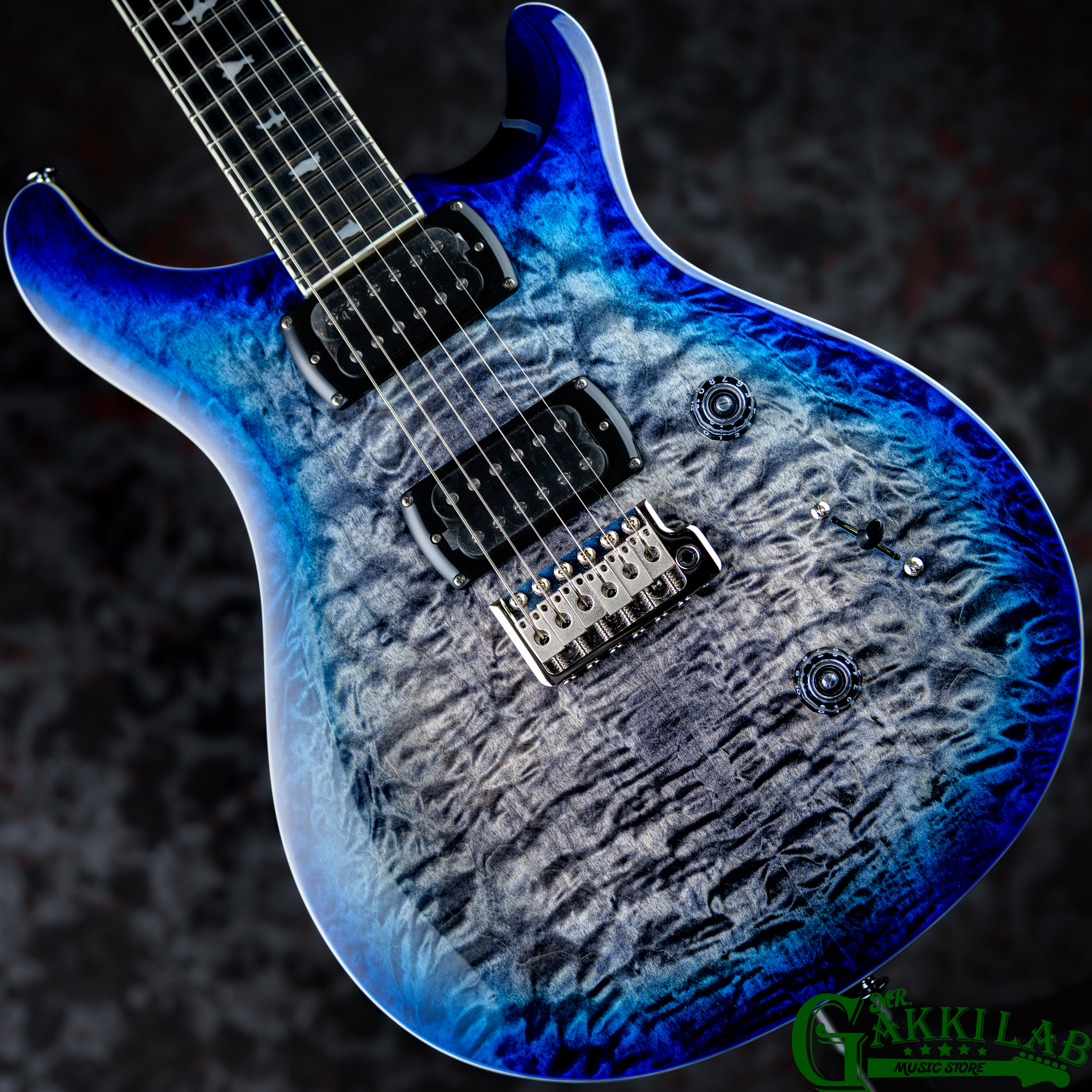 PRS SE Custom 24 Quilt Package Charcoal Blue Burst