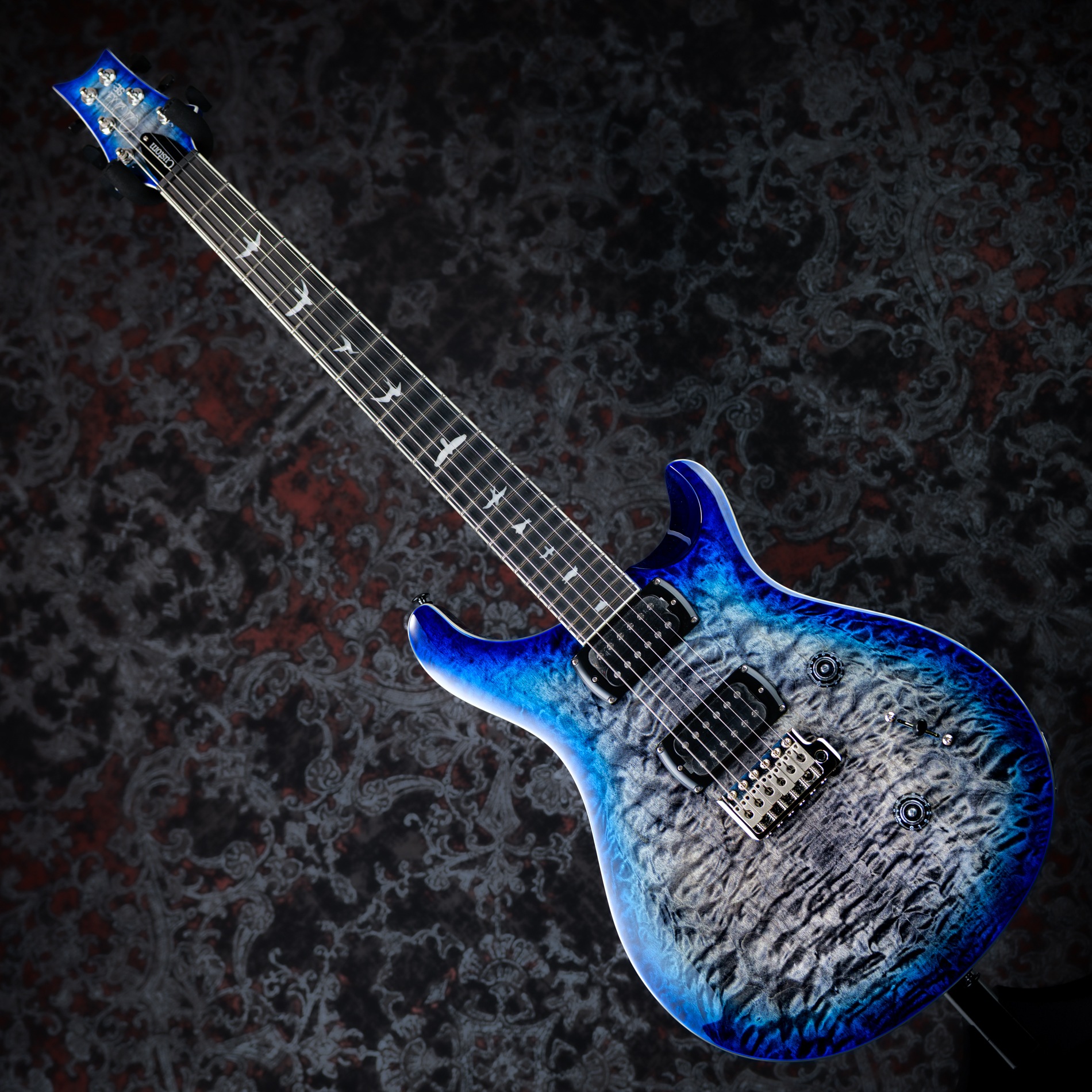 PRS SE Custom 24 Quilt Package Charcoal Blue Burst