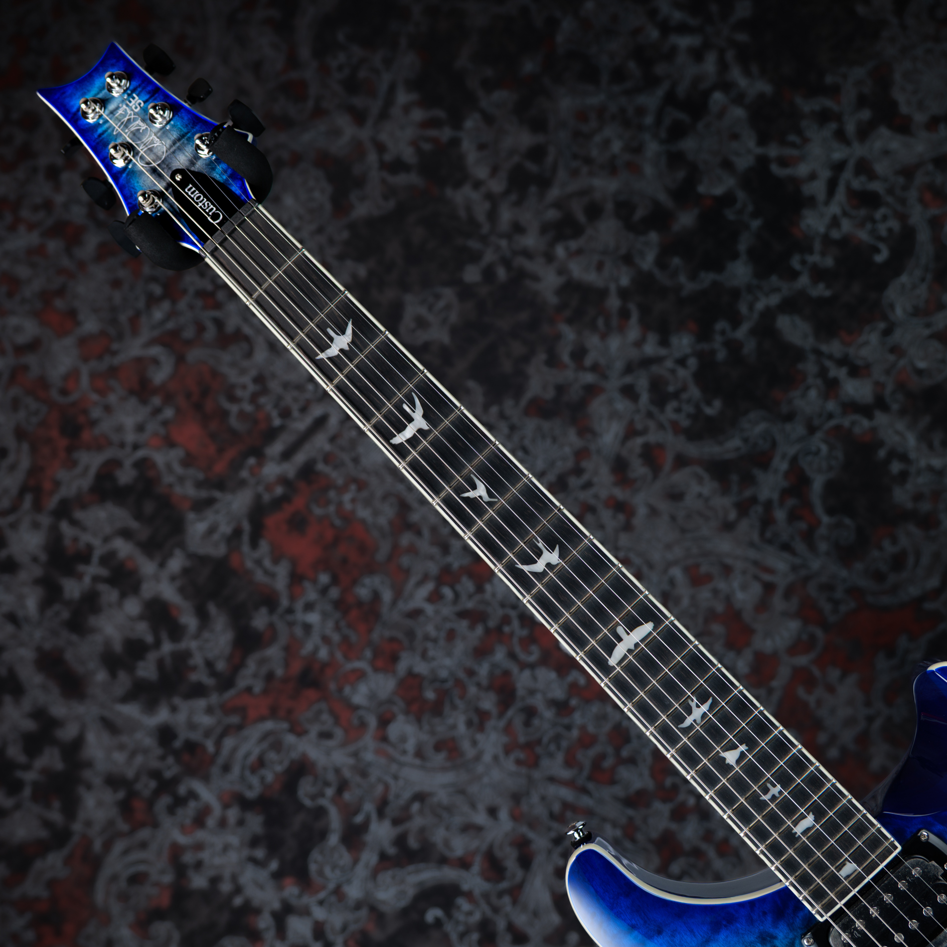 中古★PRS　SE Custom 24 ソフトケース付き Paul Reed Smith(PRS) SE Custom 24 Quilt Package Charcoal Blue