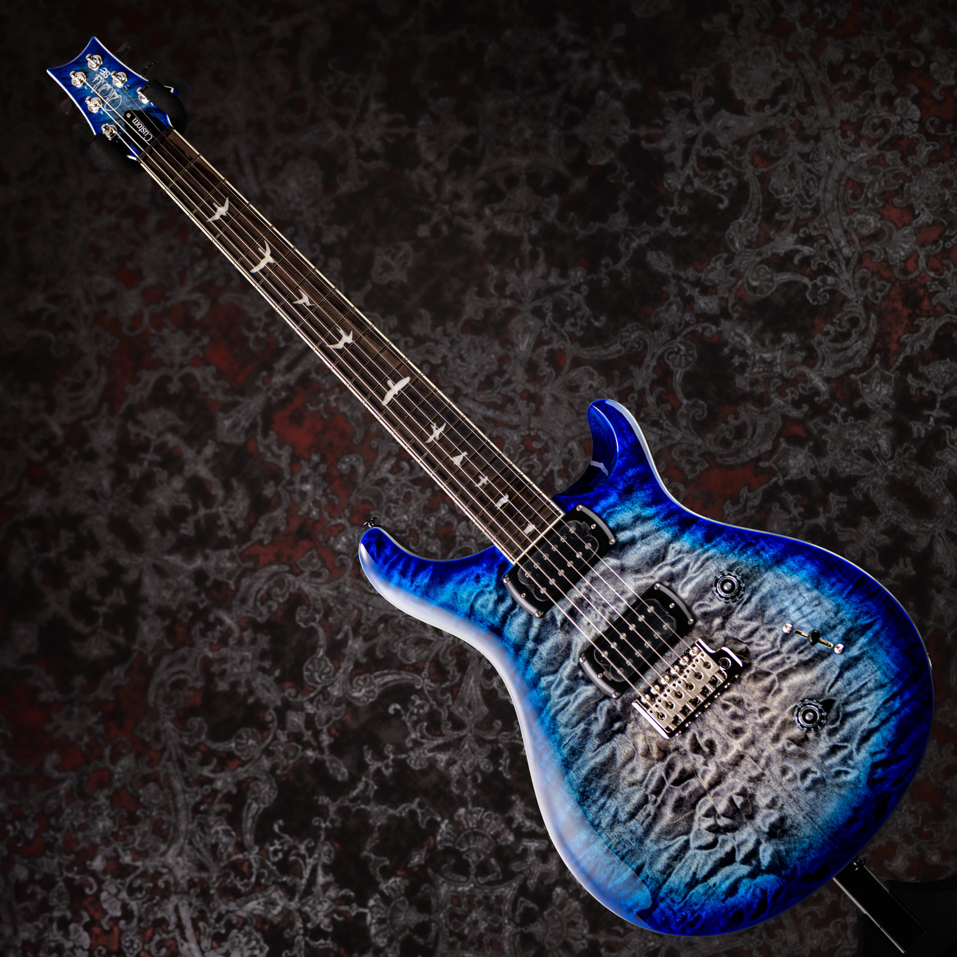 PRS SE Custom 24 Quilt Package Charcoal Blue Burst