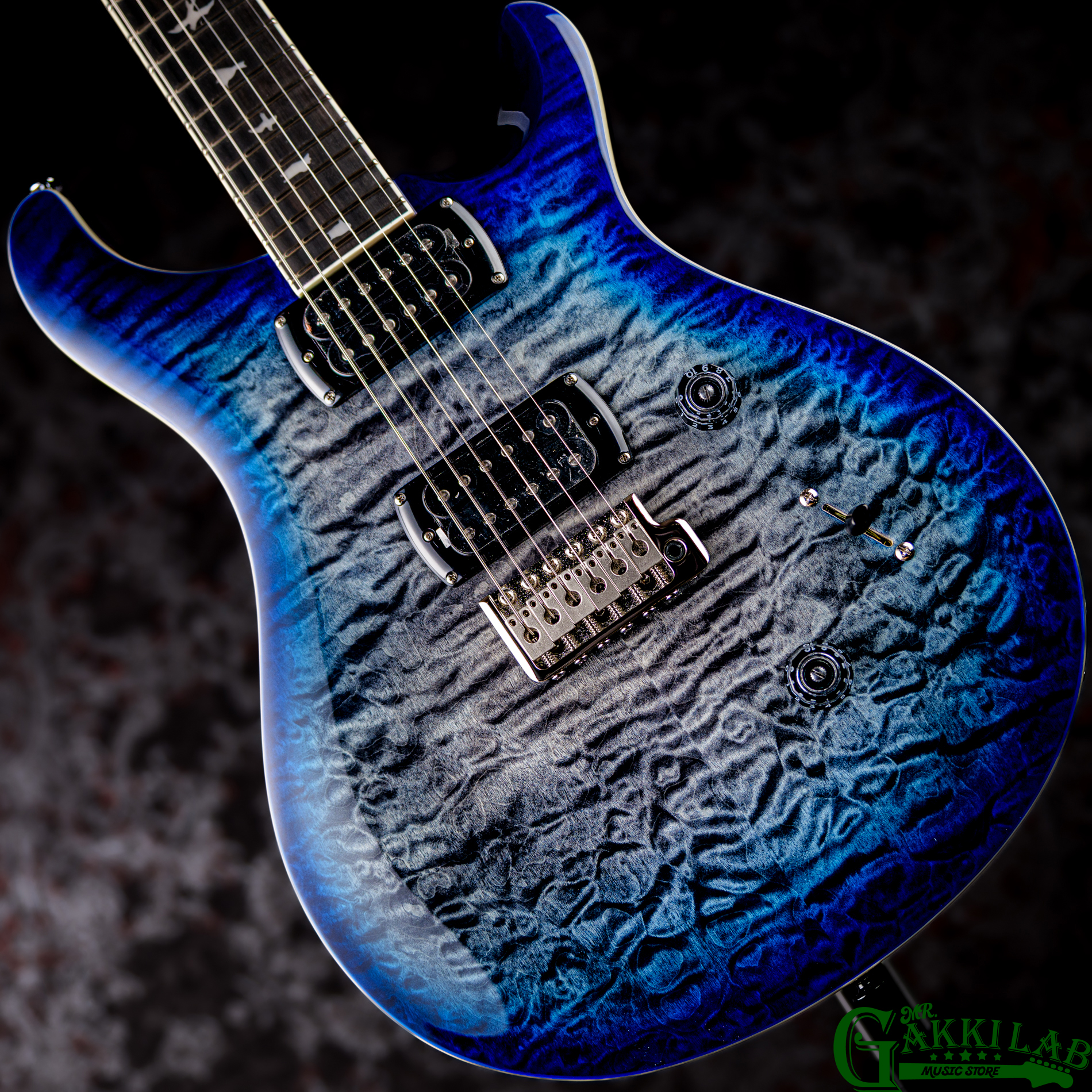 PRS SE Custom 24 Quilt Package Charcoal Blue Burst