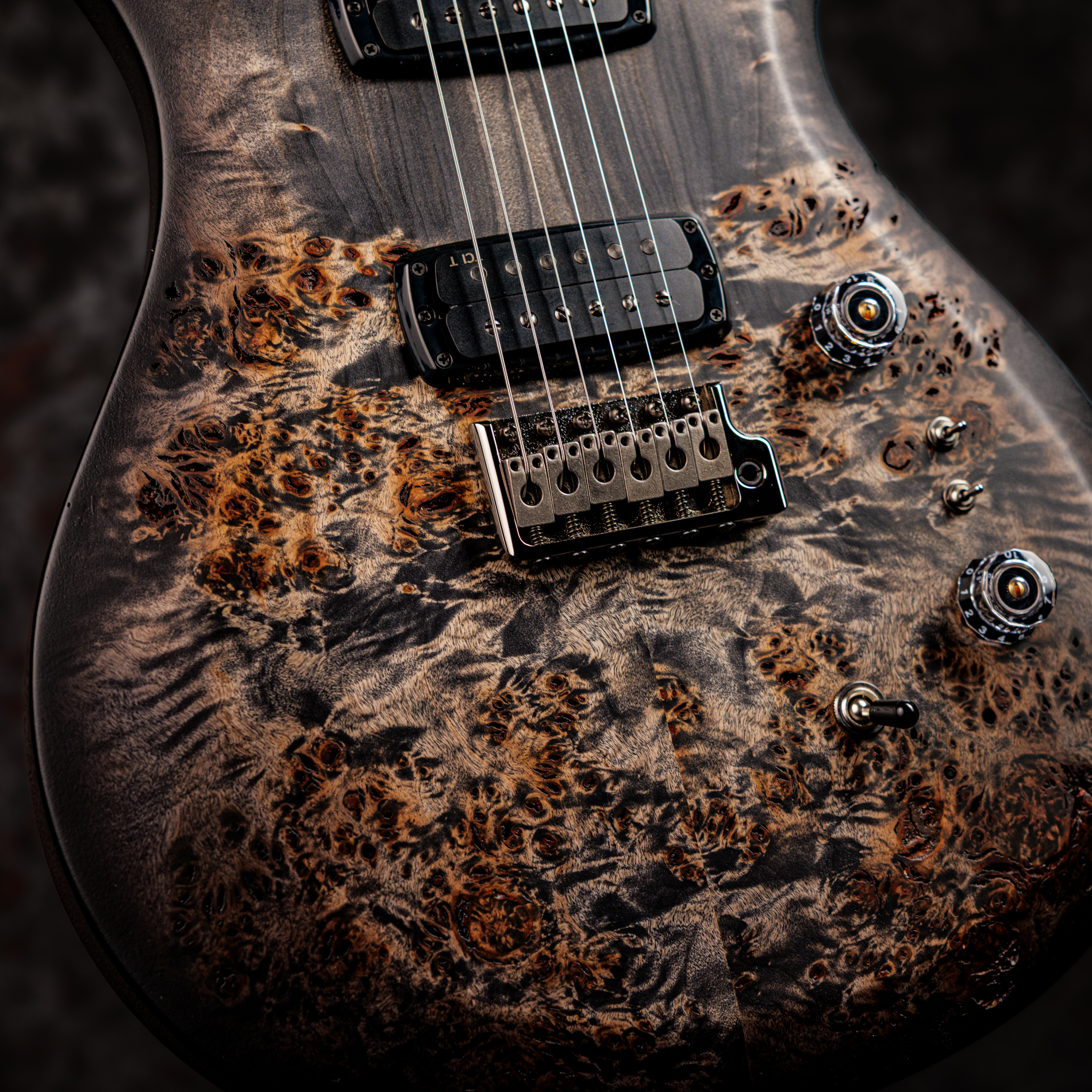 Paul Reed Smith(PRS) 2026 S2 Custom 24-08 Poplar Burl Limited Edition Charcoal Burst
